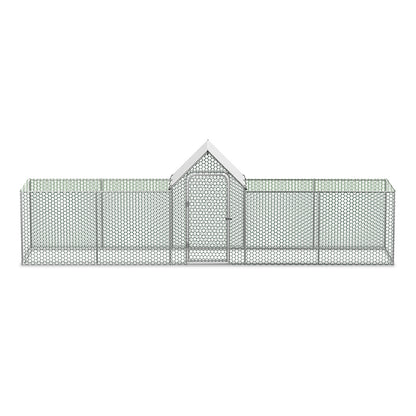 Metal Chicken Coop Run with PE Tarpaulin – Secure, Spacious Outdoor Enclosure for Poultry and Rabbits