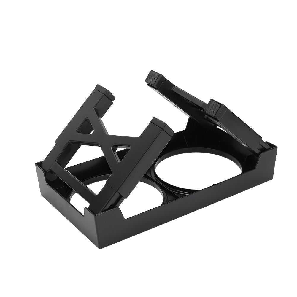 Adjustable Elevated Pet Feeder with Dual Stainless Steel Bowls and Foldable Stand