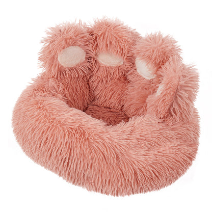 Soft Plush Pet Bed – Cozy & Comfortable with Non-Slip Bottom