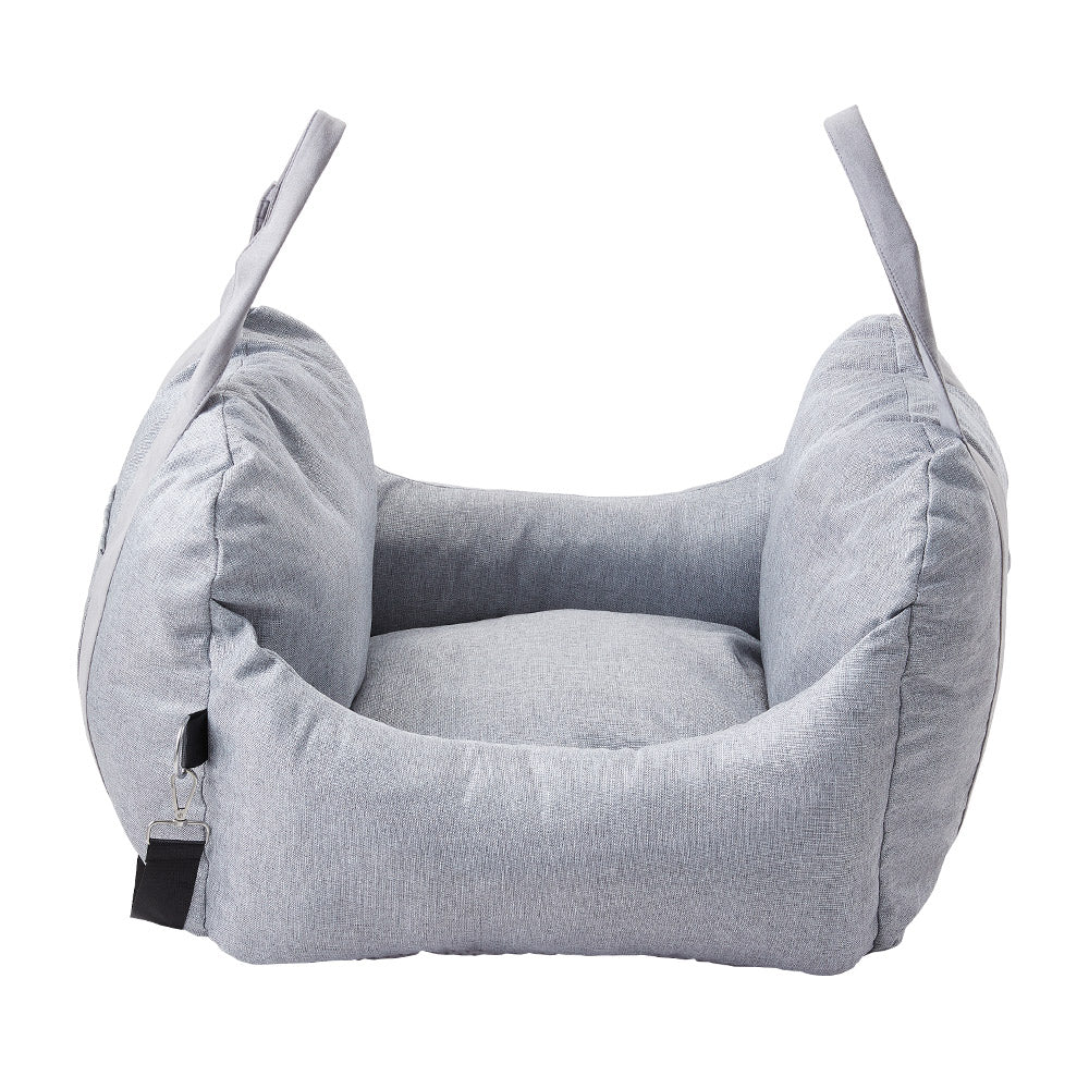 Travel Pet Car Seat – Light Grey, Washable & Durable