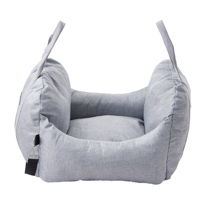 Travel Pet Car Seat – Light Grey, Washable & Durable