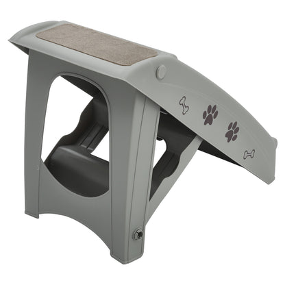 4-Step Plastic Foldable Pet Stair – Durable & Non-Slip Indoor Climbing Ladder for Pets
