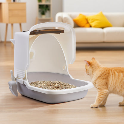 Detachable Cat Litter Box with Cat Ear Design – Privacy, Odor Control, and Easy-Clean Solution