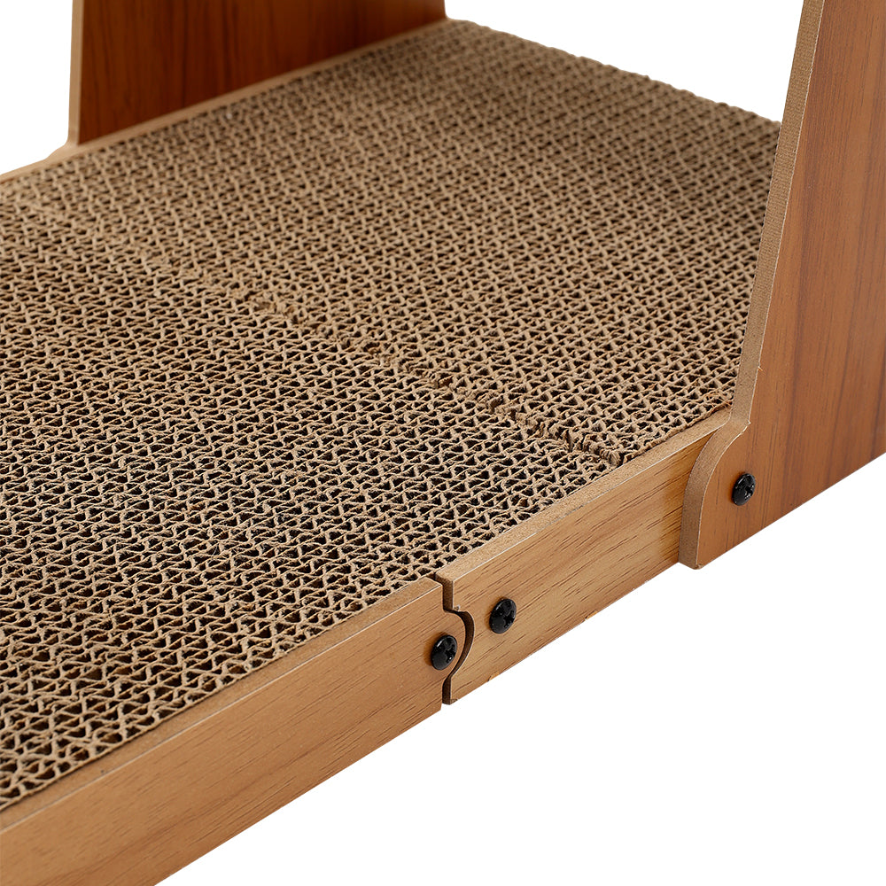 L-Shaped Cat Scratcher with Sisal Ball – Compact Design for Scratching, Climbing & Play