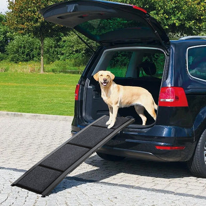 Outdoor Foldable Metal Dog Ramp – Non-Slip Pet Ladder for Cars, Trucks, and SUVs