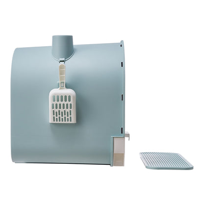 Large Enclosed Cat Litter Box with Deodorizer – Leak-Proof, Anti-Tracking, and Splash-Proof Design for Cats