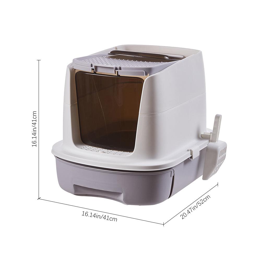 Enclosed Cat Litter Box with Top Deodorizer – Spacious, Odour Control, and Easy to Clean
