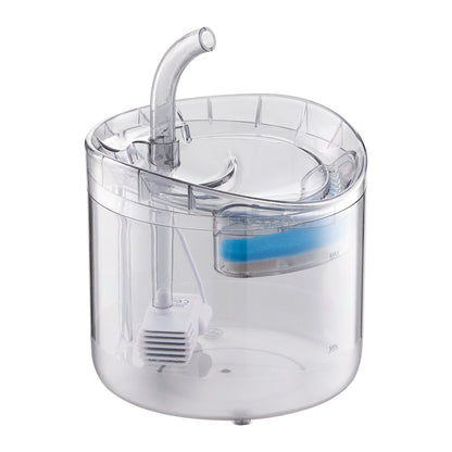 Transparent Automatic Pet Water Fountain – Quiet Circulation with Visible Filtration