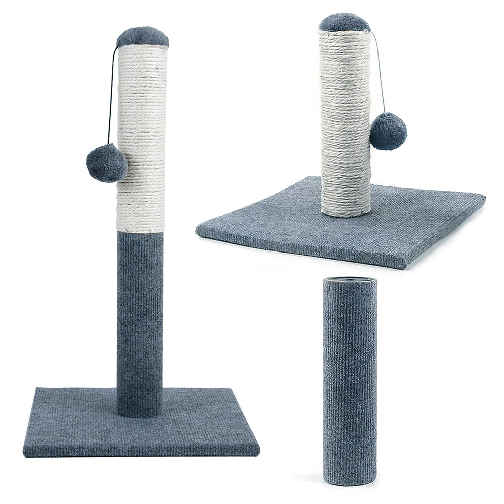 Natural Sisal Cat Scratching Post with Hanging Ball – Stable Base & Fun Design for Indoor Cats
