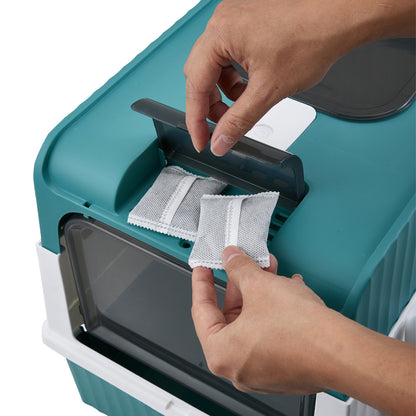 Enclosed Cat Litter Box with UV Sterilization – Hygienic & Odour-Controlled Design