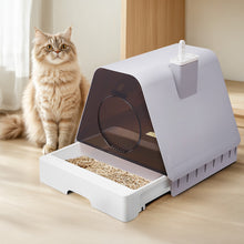 Large Enclosed Cat Litter Box with Bamboo Charcoal Deodorizer – Multi-Cat, Odor-Control, Anti-Tracking Design