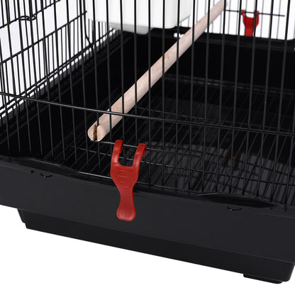 Large Metal Bird Cage with Swing, Perches, and Feeding Stations – Ideal for Small to Medium Pet Birds