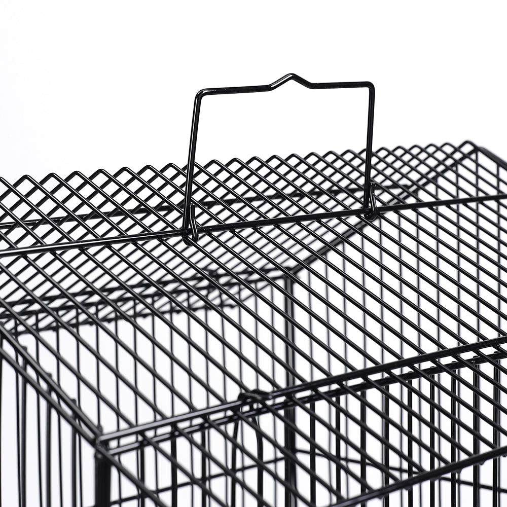 Large Metal Bird Cage with Swing, Perches, and Feeding Stations – Ideal for Small to Medium Pet Birds
