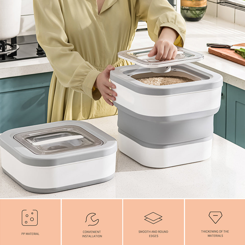 Collapsible Food Storage Container – Portable, Space-Saving Solution with Triple-Seal Freshness Protection