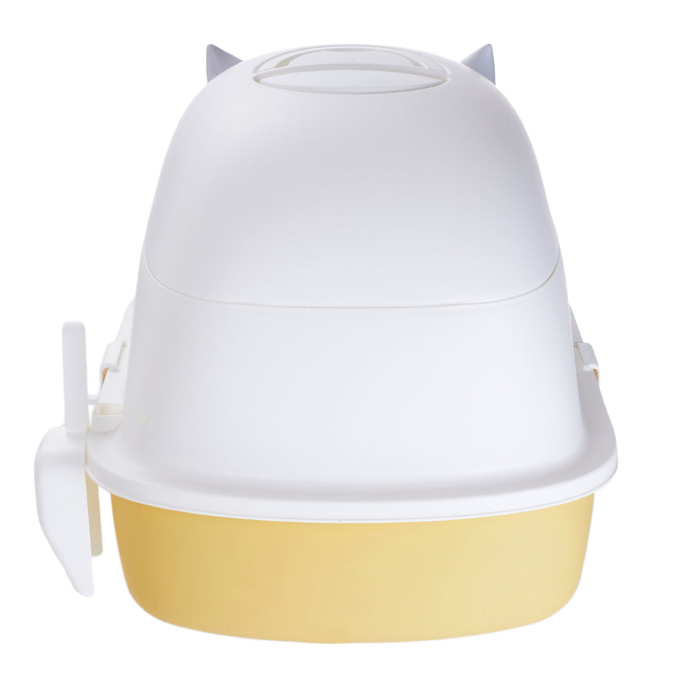 Fully Enclosed Cat Litter Box with Pull-Out Drawer and Deodorizer – Space-Saving, Odour-Reducing Design