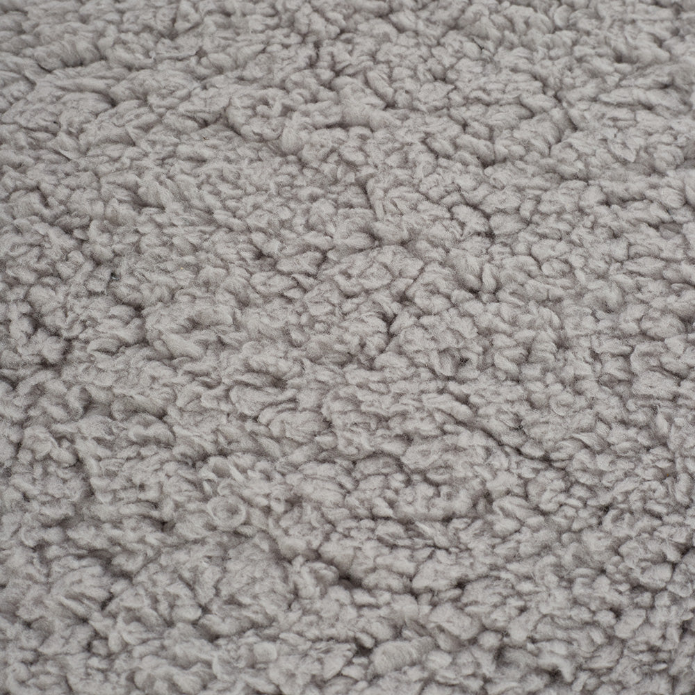 Light Grey Anti-Slip Pet Bed with Plush Interior & Removable Cover