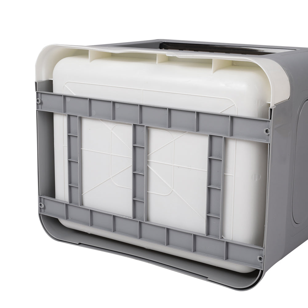 Enclosed Folding Plastic Cat Litter Box with Removable Scoop – Odor Control and Easy Cleaning