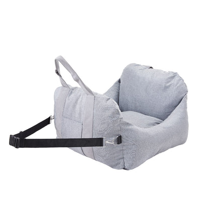 Travel Pet Car Seat – Light Grey, Washable & Durable