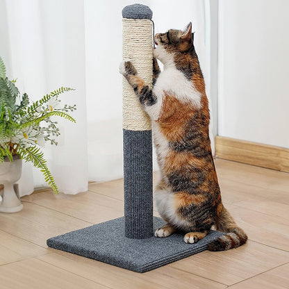 Natural Sisal Cat Scratching Post with Hanging Ball – Stable Base & Fun Design for Indoor Cats