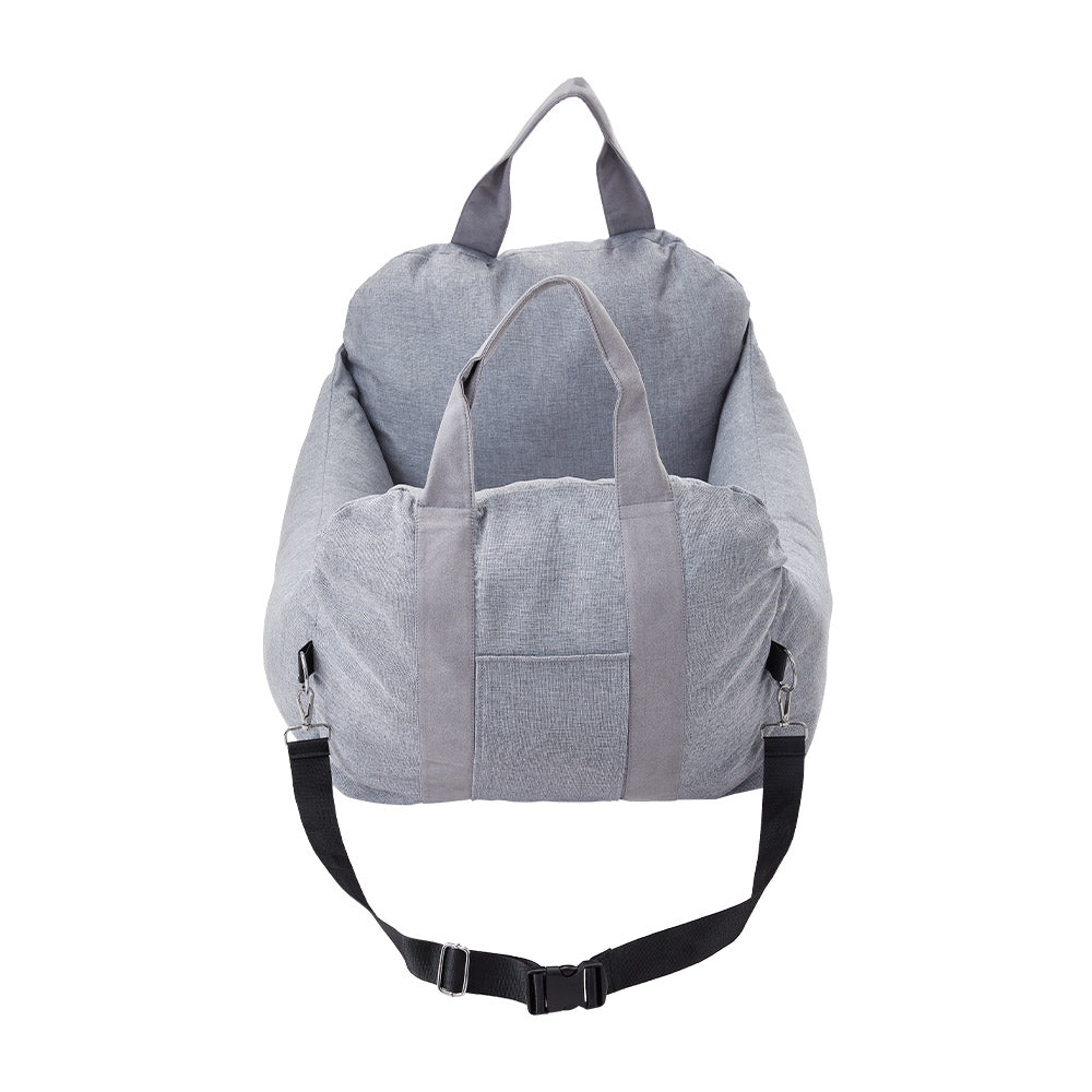 Travel Pet Car Seat – Light Grey, Washable & Durable