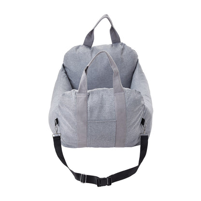 Travel Pet Car Seat – Light Grey, Washable & Durable