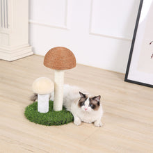 Mushroom-Shaped Cat Scratching Post – Natural Sisal with Playful Grass Base for Kittens & Cats