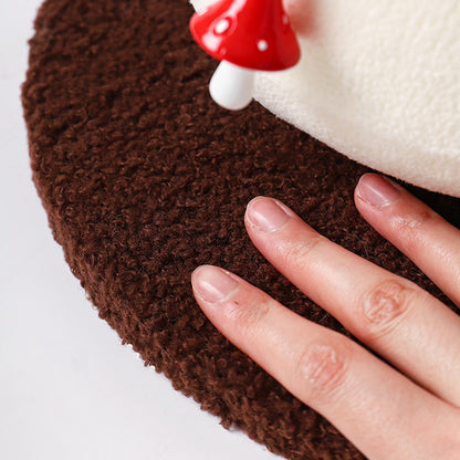 Sisal Mushroom Cat Scratching Post – Freestanding Claw Sharpener with Plush Base and Hanging Toys