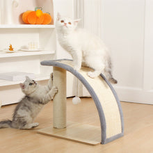 Slope-Design Sisal Cat Scratching Post with Hanging Ball and Back Scratcher
