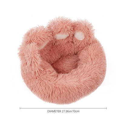 Soft Plush Pet Bed – Cozy & Comfortable with Non-Slip Bottom