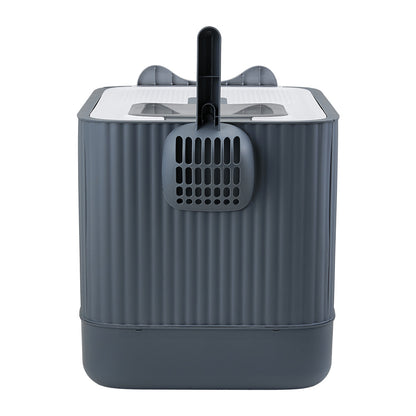Large Foldable Cat Litter Box – Multi-Mode with UV Sterilization and Odour Control