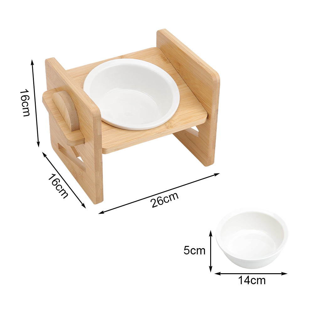 Height Adjustable Pet Feeder with Ceramic Bowl – Ergonomic & Comfortable Dining for Pets