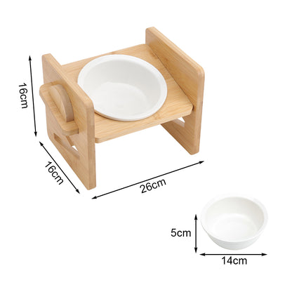 Height Adjustable Pet Feeder with Ceramic Bowl – Ergonomic & Comfortable Dining for Pets