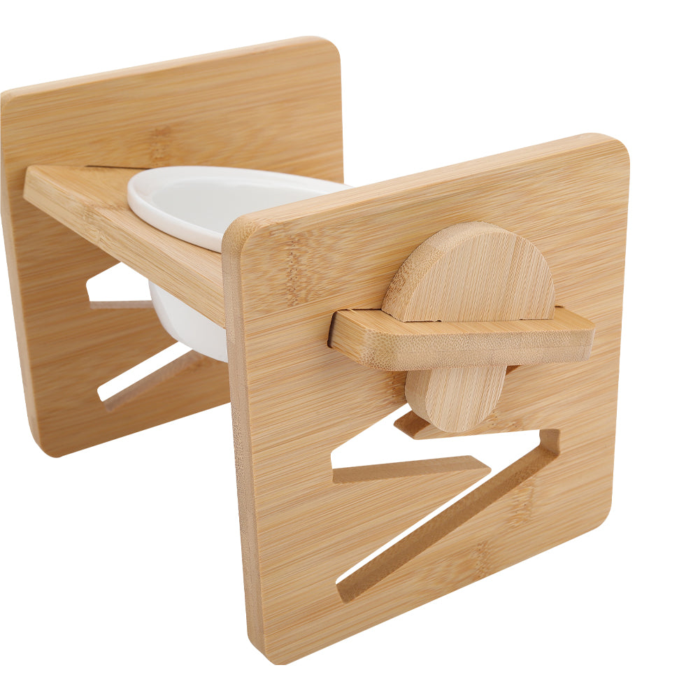 Height Adjustable Pet Feeder with Ceramic Bowl – Ergonomic & Comfortable Dining for Pets