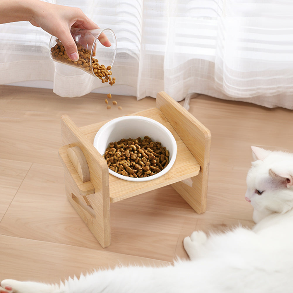 Height Adjustable Pet Feeder with Ceramic Bowl – Ergonomic & Comfortable Dining for Pets