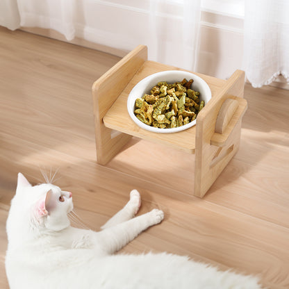 Height Adjustable Pet Feeder with Ceramic Bowl – Ergonomic & Comfortable Dining for Pets