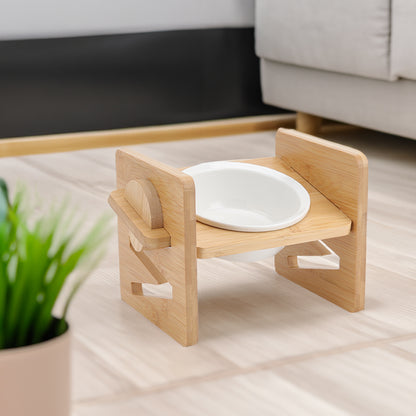 Height Adjustable Pet Feeder with Ceramic Bowl – Ergonomic & Comfortable Dining for Pets