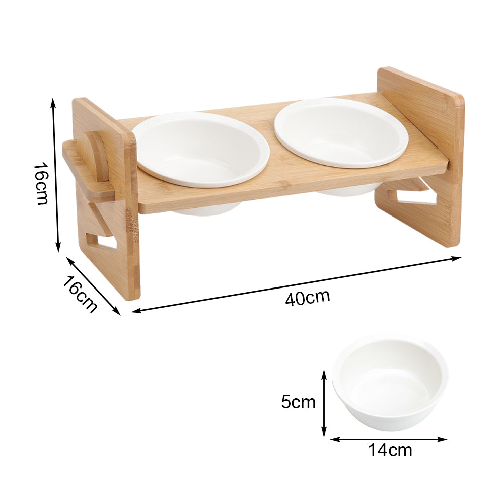 Height Adjustable Pet Feeder with Ceramic Bowl – Ergonomic & Comfortable Dining for Pets