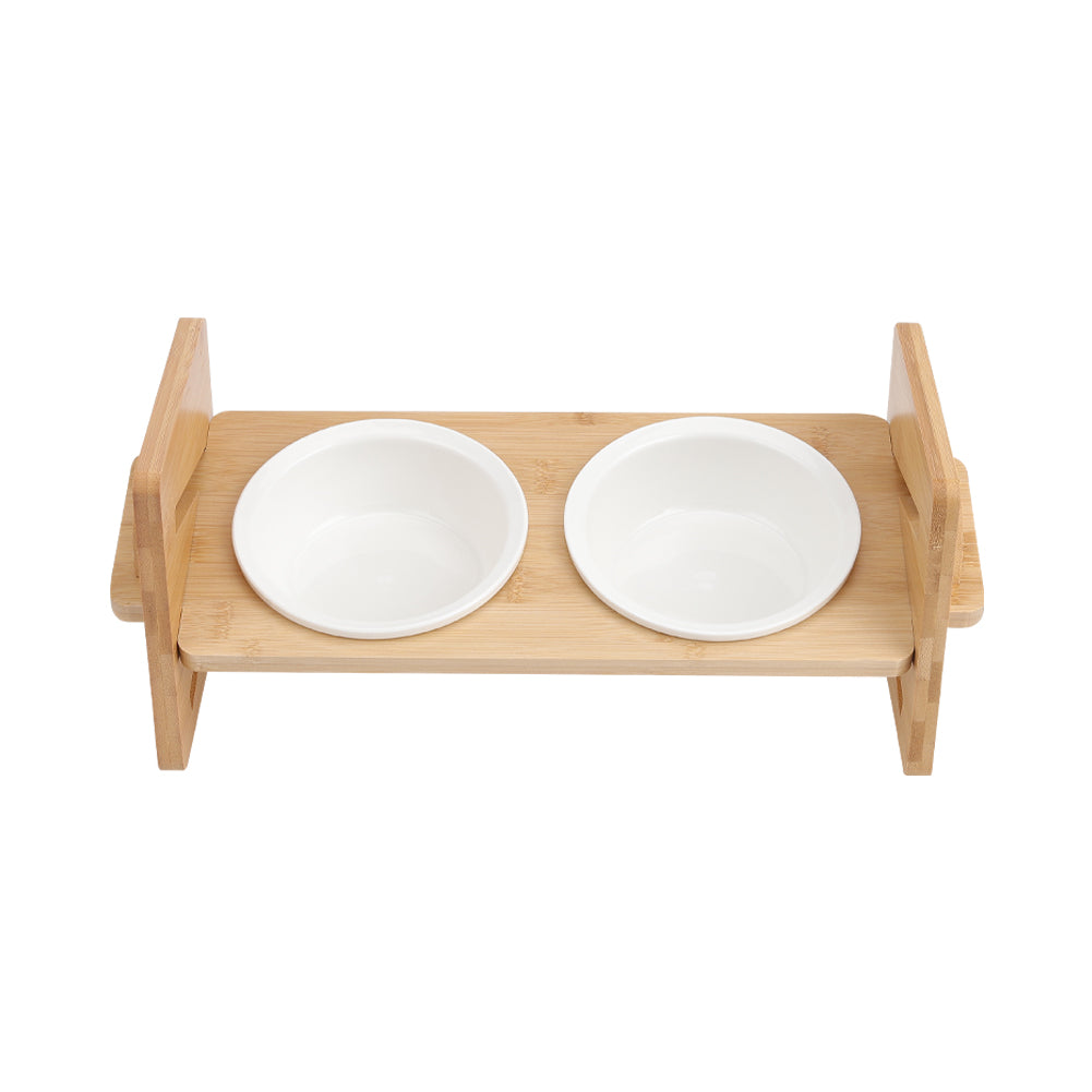Height Adjustable Pet Feeder with Ceramic Bowl – Ergonomic & Comfortable Dining for Pets