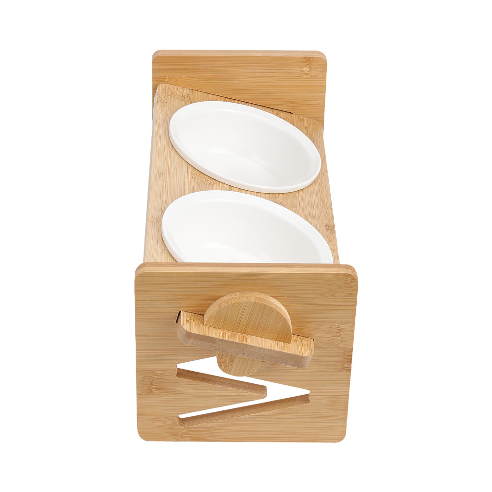 Height Adjustable Pet Feeder with Ceramic Bowl – Ergonomic & Comfortable Dining for Pets