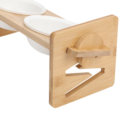 Height Adjustable Pet Feeder with Ceramic Bowl – Ergonomic & Comfortable Dining for Pets