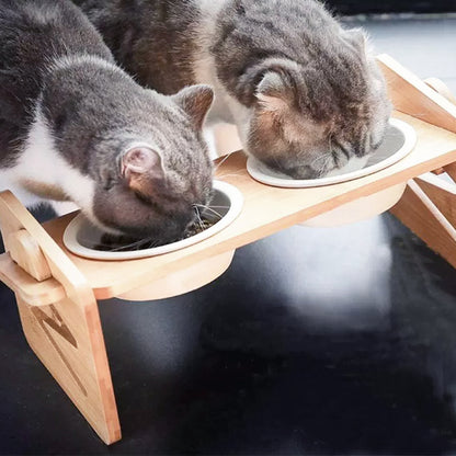 Height Adjustable Pet Feeder with Ceramic Bowl – Ergonomic & Comfortable Dining for Pets