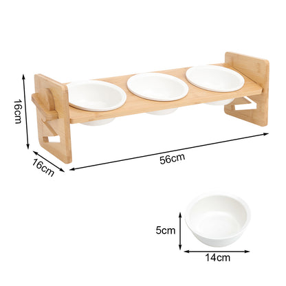 Height Adjustable Pet Feeder with Ceramic Bowl – Ergonomic & Comfortable Dining for Pets