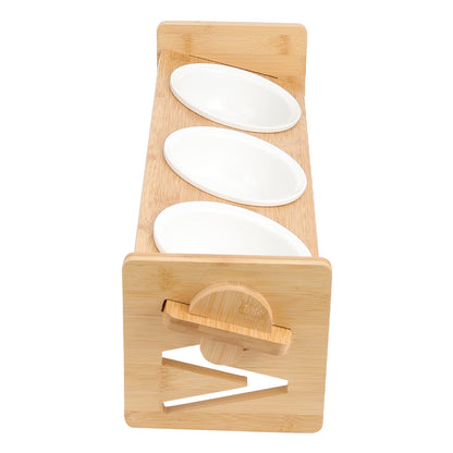 Height Adjustable Pet Feeder with Ceramic Bowl – Ergonomic & Comfortable Dining for Pets