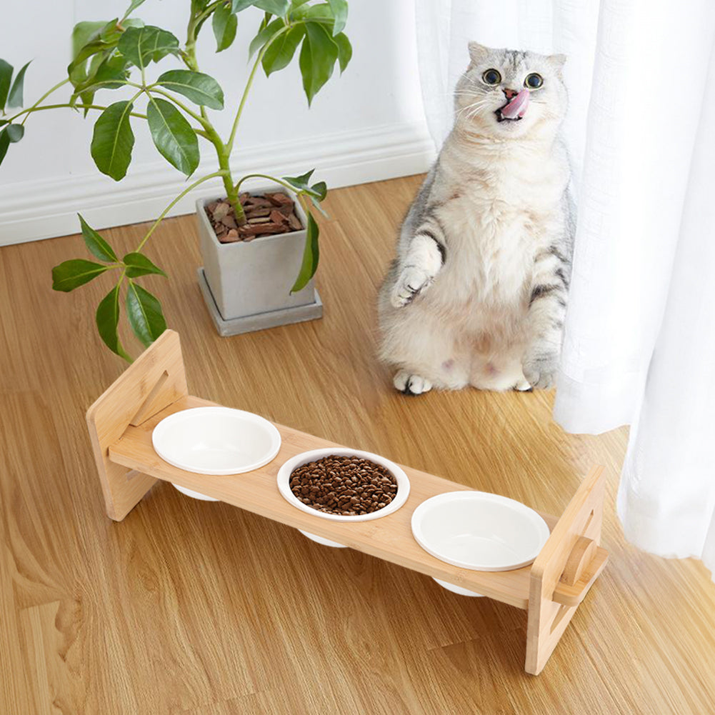 Height Adjustable Pet Feeder with Ceramic Bowl – Ergonomic & Comfortable Dining for Pets