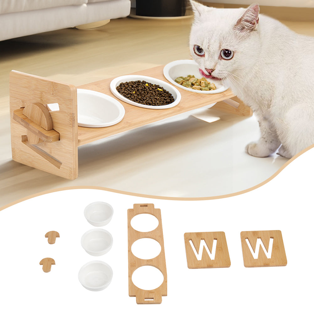 Height Adjustable Pet Feeder with Ceramic Bowl – Ergonomic & Comfortable Dining for Pets