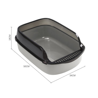 Large Anti-Splashing Detachable Cat Litter Box - Spacious & Easy to Clean