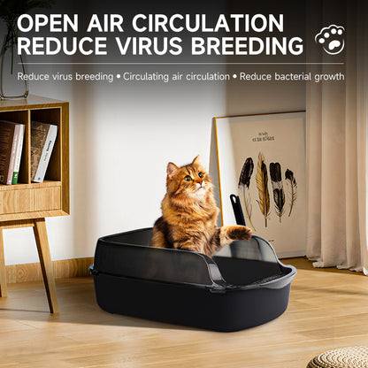 Large Anti-Splashing Detachable Cat Litter Box - Spacious & Easy to Clean