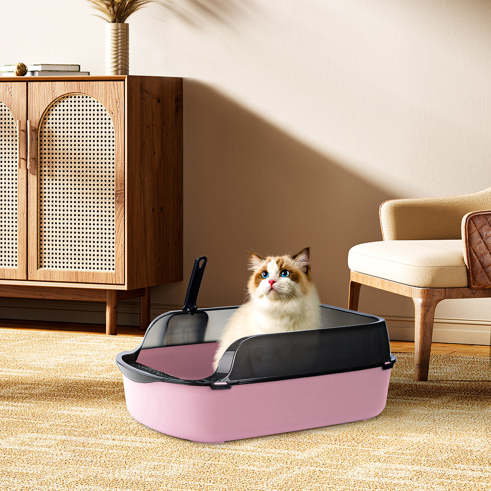 Large Anti-Splashing Detachable Cat Litter Box - Spacious & Easy to Clean