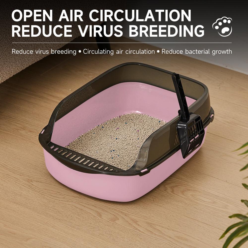 Large Anti-Splashing Detachable Cat Litter Box - Spacious & Easy to Clean