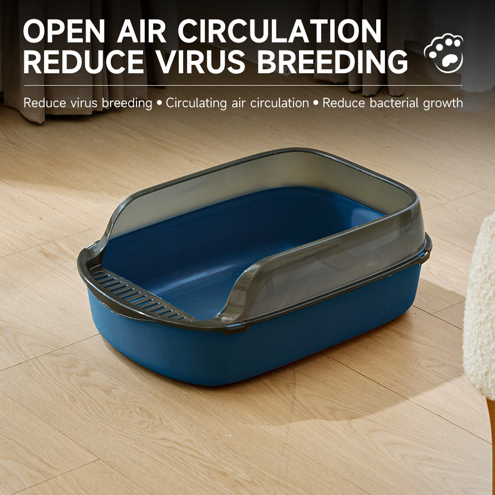 Large Anti-Splashing Detachable Cat Litter Box - Spacious & Easy to Clean